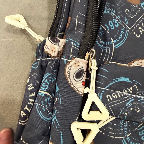 Labubu Black Backpack with adorable travel stamp design, Brand New With Tags - Picture 11 of 11